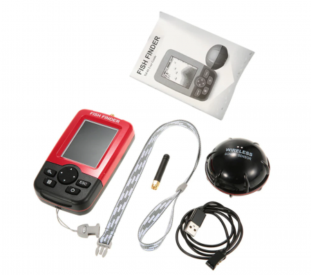 Fish Finder iSEN XJ-01, Detector portabil si inteligent de pești, Ecran LCD, Senzor Sonar Wireless 100m, Sunet Ecou Sonar [3]