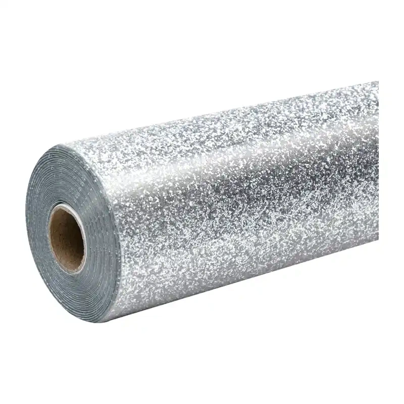 Gadgets - Folie de transfer termic cu sclipici HTVRONT, 30,5 cm x 90 cm (argintiu)