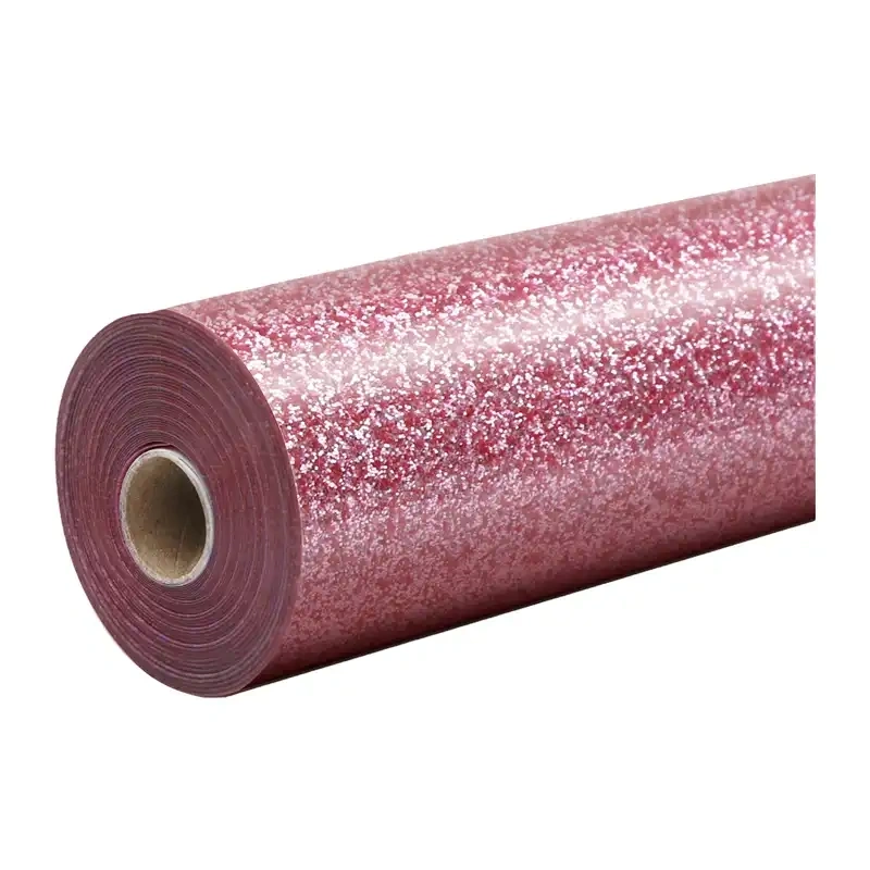 Gadgets - Folie de transfer termic cu sclipici HTVRONT, 30,5 cm x 90 cm (roz)