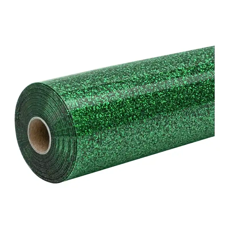 Gadgets - Folie de transfer termic cu sclipici HTVRONT, 30,5 cm x 90 cm (verde)