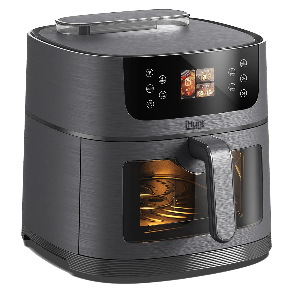 iHunt Bro Air Fryer AI Steam Hot Air Fryer & Rotisserie, 8L, 1800W, AI Steam, Wi-Fi, 12 AI Programs, App Control, Digital Display [3]