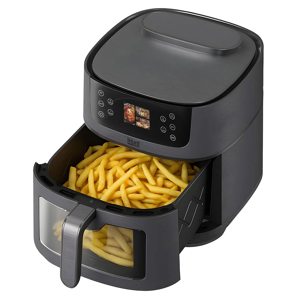 iHunt Bro Air Fryer AI Steam Hot Air Fryer & Rotisserie, 8L, 1800W, AI Steam, Wi-Fi, 12 AI Programs, App Control, Digital Display [5]