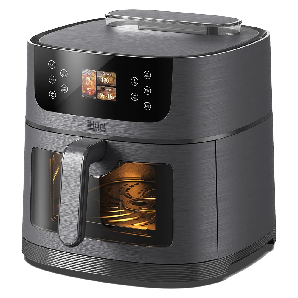 iHunt Bro Air Fryer AI Steam Hot Air Fryer & Rotisserie, 8L, 1800W, AI Steam, Wi-Fi, 12 AI Programs, App Control, Digital Display [4]