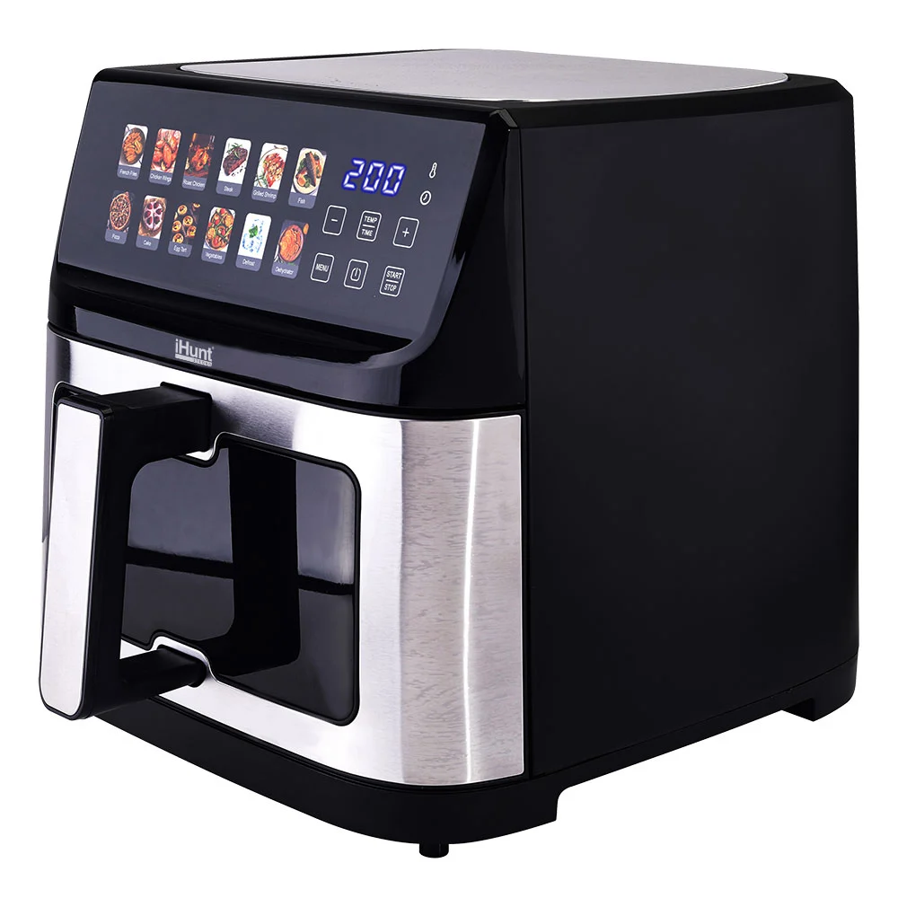 Friteuză cu Aer Cald iHunt Bro Air Fryer, 11L, 2300W, Ecran Touch LED, Încălzire 360°, Dublă Încălzire, Temperatură Reglabilă 80-200°C, Timer [5]