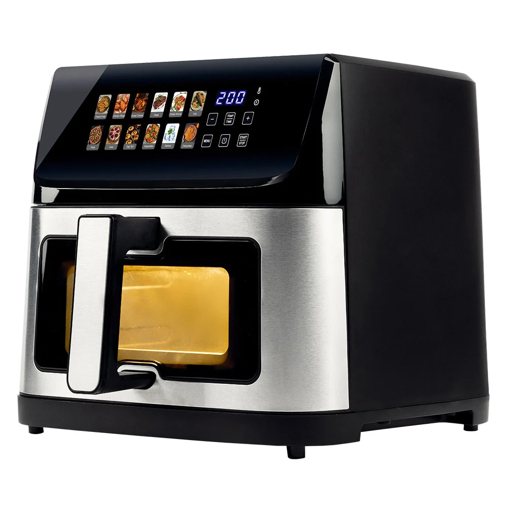 Friteuză cu Aer Cald iHunt Bro Air Fryer, 11L, 2300W, Ecran Touch LED, Încălzire 360°, Dublă Încălzire, Temperatură Reglabilă 80-200°C, Timer [3]