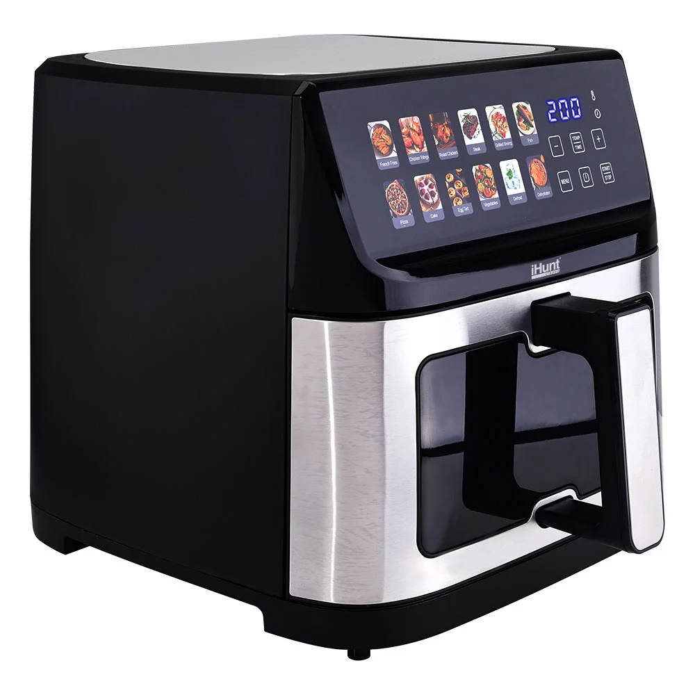 Friteuză cu Aer Cald iHunt Bro Air Fryer, 11L, 2300W, Ecran Touch LED, Încălzire 360°, Dublă Încălzire, Temperatură Reglabilă 80-200°C, Timer [4]