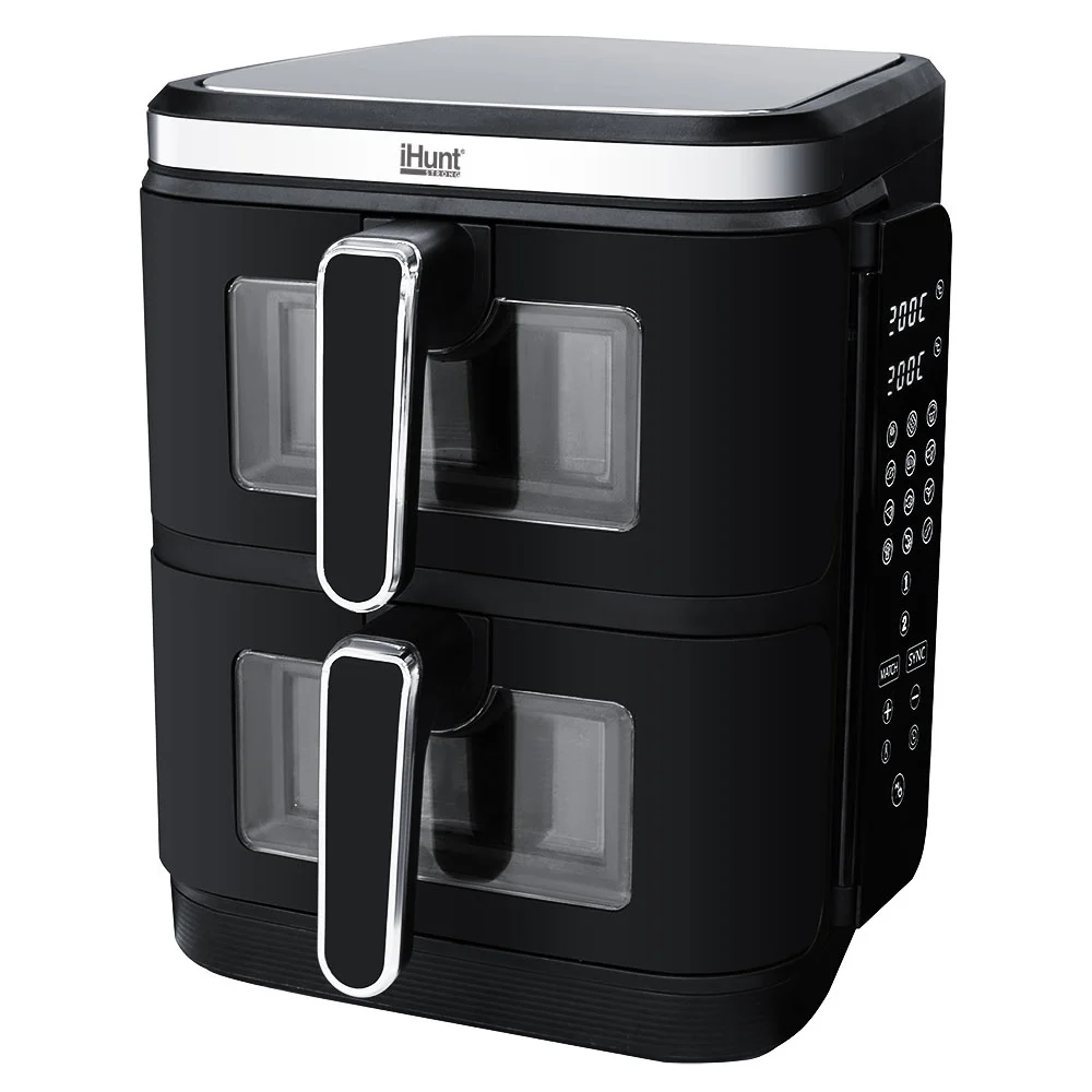 iHunt Bro Air Fryer 11L Dual Stack Hot Air Fryer, 2800W, Dual Independent Cooking Zones, Digital Display, Adjustable Temperature, Timer [1]