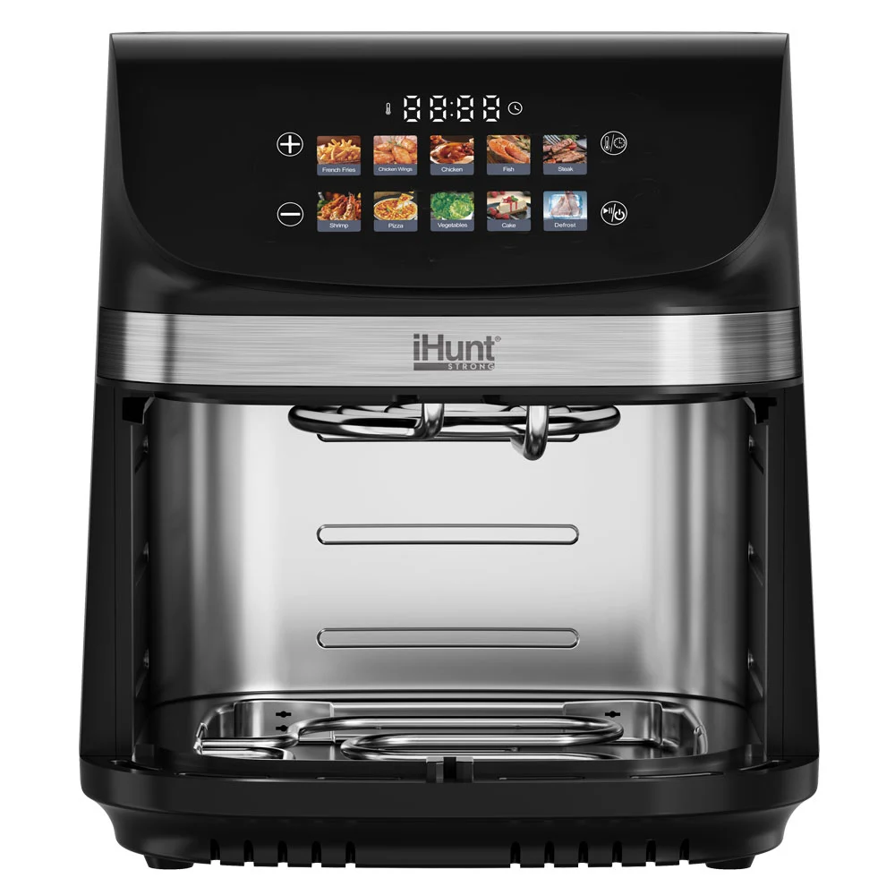 Friteuză cu Aer Cald iHunt BRO Air Fryer II Ultra, 9L, 2200W, Ecran Touch LED, Temperatură Reglabilă, Timer, Menținere la Cald, Recipient Antiaderent [5]