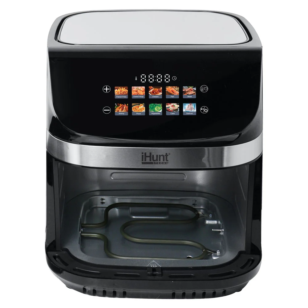 Friteuză cu Aer Cald iHunt BRO Air Fryer II Ultra, 9L, 2200W, Ecran Touch LED, Temperatură Reglabilă, Timer, Menținere la Cald, Recipient Antiaderent [6]