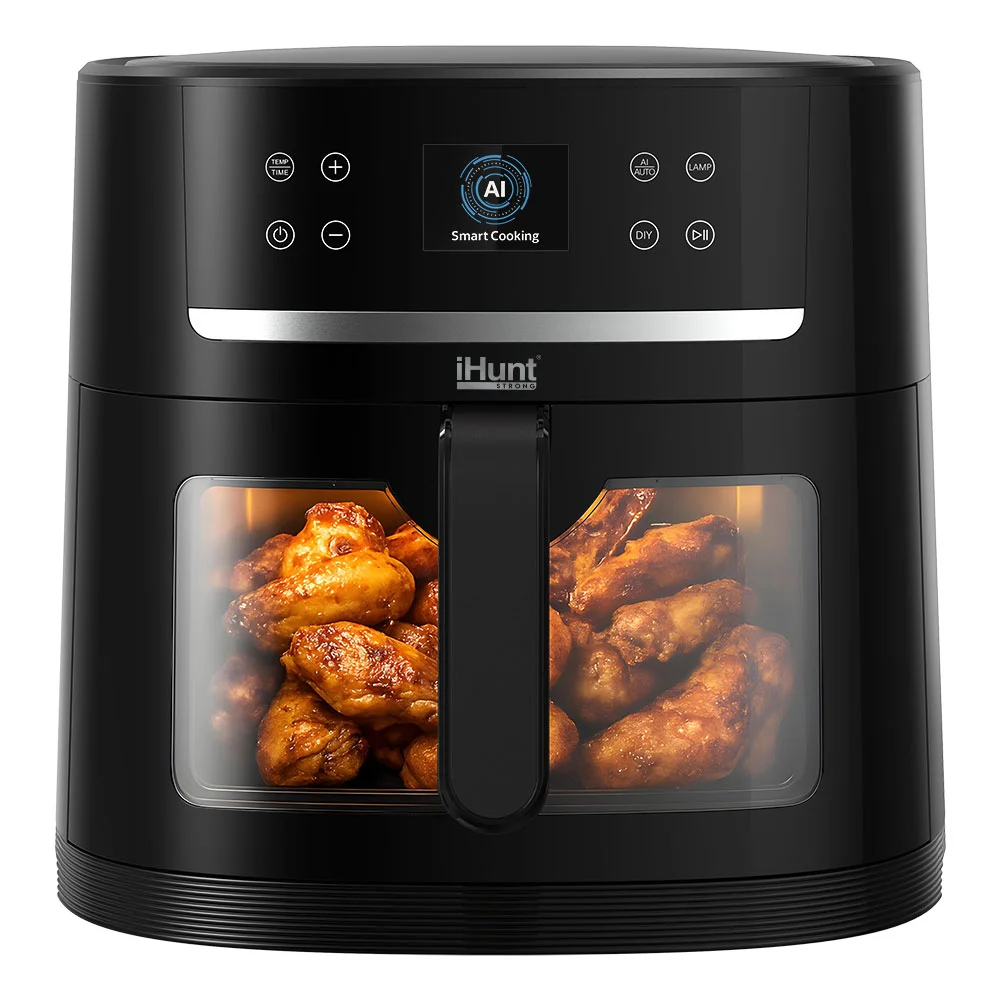 Friteuză cu Aer Cald și Rotisor iHunt Bro Air Fryer AI Chef, 8L, 1800W, AI One-Click, Wi-Fi, Hot Air 360°, Control prin Aplicație, Panou Digital Tactil [1]