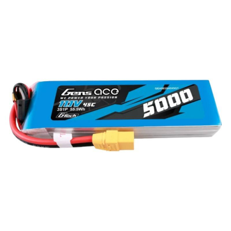 Gadgets - Gens ace G-Tech 5000mAh 11.1V 45C 3S1P lipo battery with XT90 Plug