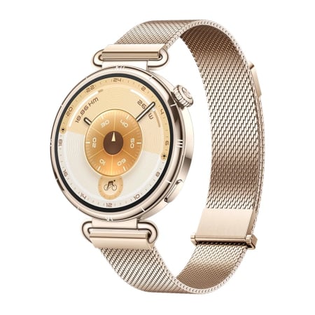 Bratari si Ceasuri Sport - Huawei Watch GT 6 41mm Gold Stainless Steel Case, Curea Gold Milanese
