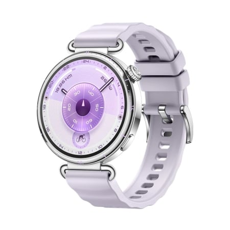 Bratari si Ceasuri Sport - HUAWEI WATCH GT 6 41mm Stainless Steel Case, Curea Purple Fluoroelastome