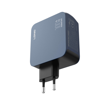 LDNIO Q8 100W GaN gyorstöltő (fekete) – PD gyorstöltés, USB-A, 3x USB Type-C, Lightning, többszörös védelem [1]