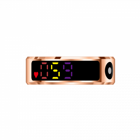 Inel inteligent iSEN R12 Auriu, Ritm cardiac, Oxigen in sange, HRV, Stres, Somn, Contor pași distanta si calorii, Temperatura, Moduri sport, Fotografi la distanta, Carcasa de incarcare, 16 mAh [4]