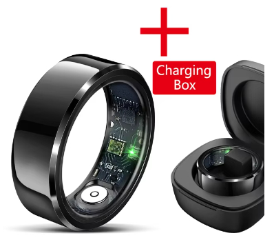 iSEN R20 Okos gyűrű Fekete, NFC, Egészség-, Alvás- és Kalóriamérés, Személyek hozzáadása és Távoli megfigyelés funkció, Lépés- és Távolságmérő, Sport módok, 15mAh + Töltőállomás [6]