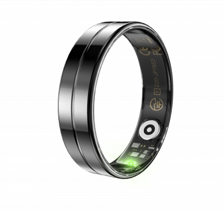 Lifestyle - Inel inteligent iSEN R11 Negru, Ritm cardiac, Oxigen in sange, HRV, Stres, Somn, Contor pași distanta si calorii, Temperatura, Moduri sport, Fotografi la distanta, 16mAh