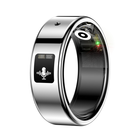 Inel Inteligent iSEN SR116, Argintiu, Bluetooth 5.4, AI Recording, Traducere AI, Puls, SpO2, Monitorizare Somn, Control Video, IP68, LoraFit, Android și iOS [6]