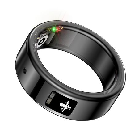 Inel Inteligent iSEN SR116, Negru, Bluetooth 5.4, AI Recording, Traducere AI, Puls, SpO2, Monitorizare Somn, Control Video, IP68, LoraFit, Android și iOS [2]