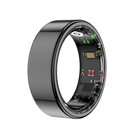 R11C Okosgyűrű, Fekete, Bluetooth 5.2, Pulzus, SpO2, HRV, Stressz- és Alvásfigyelés, Sportmódok, Gesztusvezérlés, 1ATM, QRing, 5–7 Napos Üzemidő [3]