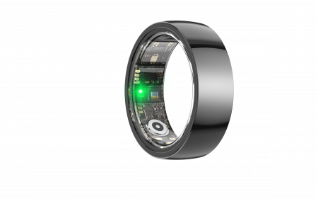 iSEN R1000 Okos Gyűrű Fekete, SpO2 & SMBP, Alvás / Szívritmus / Kalóriafigyelés, Távoli figyelés, Lépés- és Távolságszámláló, Több sportmód, 18mAh [6]