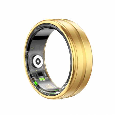 Inel iSEN R06 Smart Ring Gold, HR, SpO2, Monitorizare somn, Contor pasi, Multi Sport, Aplicatie dedicata: QRing, 15mAh, 5ATM [1]