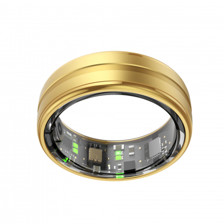 Inel iSEN R06 Smart Ring Gold, HR, SpO2, Monitorizare somn, Contor pasi, Multi Sport, Aplicatie dedicata: QRing, 15mAh, 5ATM [3]