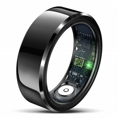 Smartwatch - Inel iSEN R6 Smart Ring, HR, SpO2, Temperatura, Monitorizare somn, Multi Sport, Aplicatie dedicata: Nx RING, 18mAh, IP68, Black