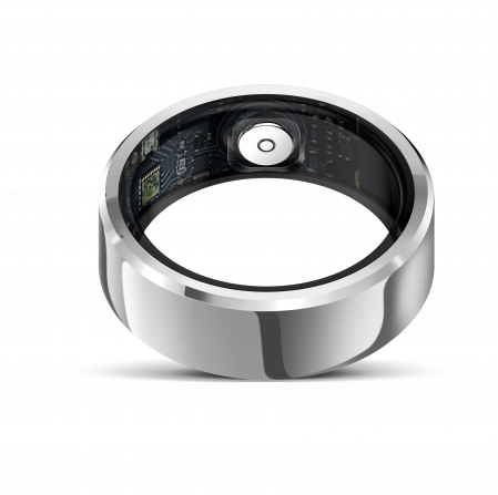 Inel Smart - Inel iSEN R6 Smart Ring, HR, SpO2, Temperatura, Monitorizare somn, Multi Sport, Aplicatie dedicata: Nx RING, 18mAh, IP68, Silver