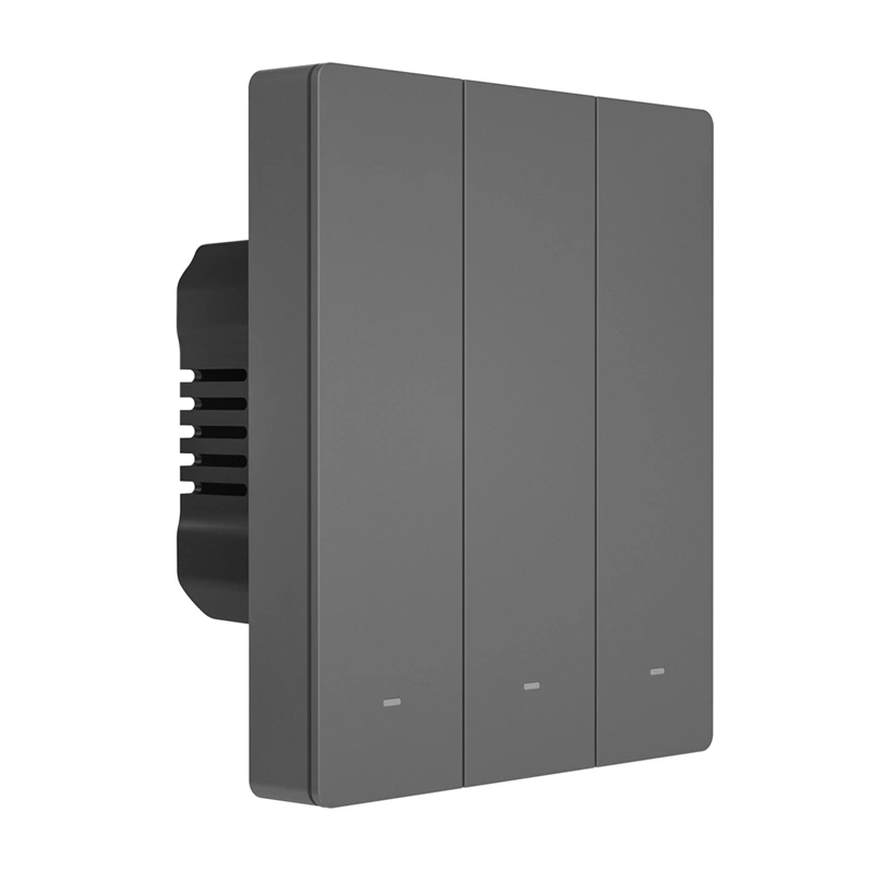 intrerupator de perete inteligent SONOFF M5-3C-80 cu conexiune WiFi (3 canale, montare incastrata, culoare grafit) [5]