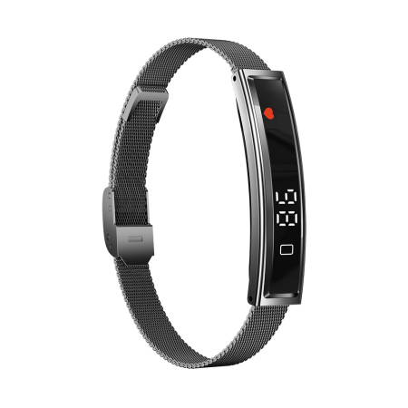 Bratara Inteligenta iSEN B3, Negru, Otel inoxidabil, 18mAh, Monitorizare Ritm Cardiac & Oxigen din Sange, Urmarire Somn & Activitate, Sanatate Feminina, Asistent AI, Incarcare Magnetica [4]