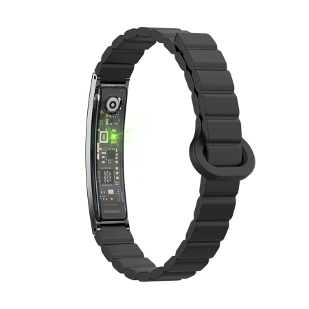 Bratara Inteligenta iSEN B3, Negru+Argintiu, Silicon, 18mAh, Monitorizare Ritm Cardiac & Oxigen din Sange, Urmarire Somn & Activitate, Sanatate Feminina, Asistent AI, Incarcare Magnetica [8]