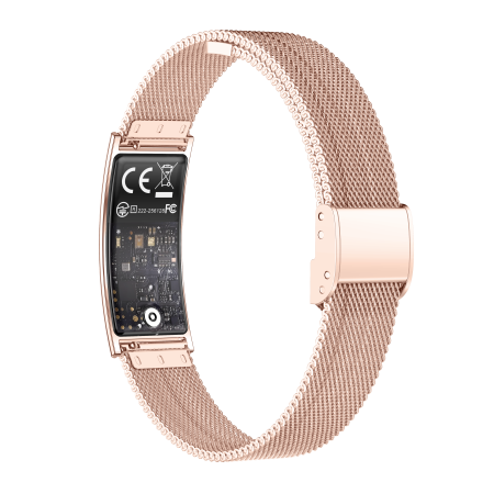 iSEN B8 Smart Watch, Pink with Pink bracelet, Zinc alloy, Heart Rate & Blood Oxygen Monitoring, Pressure Detection, Sleep & Activity Tracking, Female Health, 33mAh, BLE 5.3, Magnetic Charging [2]