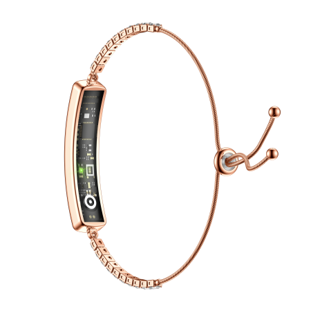 iSEN B5 Bratara Inteligenta, Auriu Rosiatic, Otel inoxidabil, 18mAh, Monitorizare Ritm Cardiac & Oxigen din Sange, Urmarire Somn & Activitate, Sanatate Feminina, Incarcare Magnetica [3]