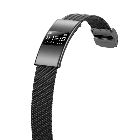iSEN B9 Okoskarkötő, Fekete, 0.66" OLED, Bluetooth 5.3, Pulzusmérő, SpO2, HRV, Alvásfigyelés, IPX8 [2]
