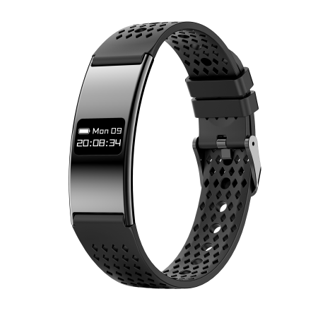 iSEN B8 Smart Watch, Black with Grey bracelet, Silicone, Heart Rate & Blood Oxygen Monitoring, Pressure Detection, Sleep & Activity Tracking, Female Health, 33mAh, BLE 5.3, Magnetic Charging