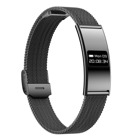 iSEN B8 Ceas Inteligent, Negru cu bratara Gri, Aliaj de zinc, Ritm Cardiac & Oxigen Sange, Detectare Presiune, Urmarire Somn & Activitate, Sanatate Femei, 33mAh, BLE 5.3, Incarcare Magnetica [2]