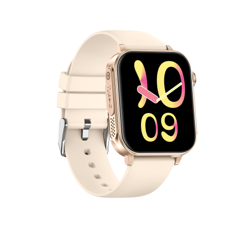 iSEN V96 Okosóra, Krém, 1.83" HD, Pulzusszám, Vérnyomás, Véroxigén (SpO2), Hívás Funkció, 280 mAh, IP67, Szilikon Szíj, DaFit Alkalmazás, Zenevezérlés, Időjárás, Android 5.2 / iOS 9.0 [3]