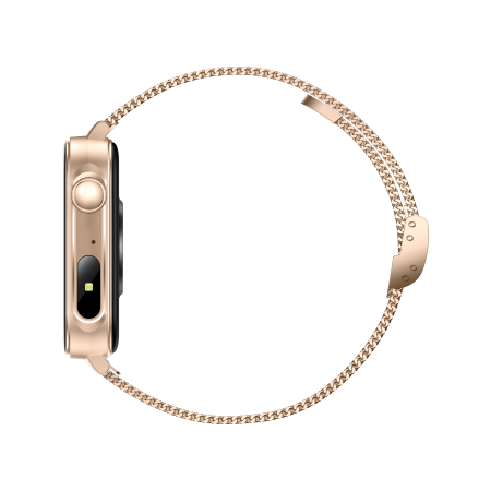 iSEN V96 Smartwatch, Gold, 1.83" HD, Heart Rate, Blood Pressure, Blood Oxygen (SpO2), Call Function, 280 mAh, IP67, Metal Strap, DaFit App, Music control, Weather, Android 5.2 / iOS 9.0 [13]