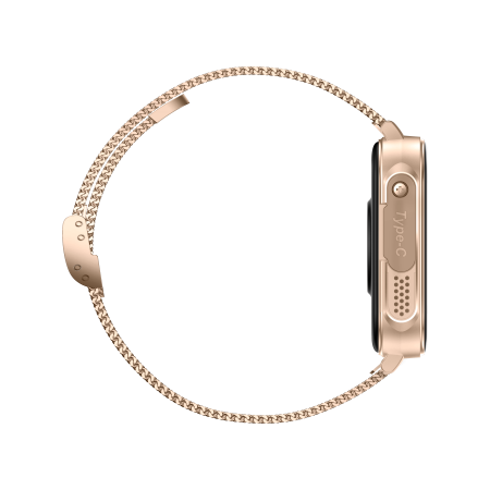 iSEN V96 Smartwatch, Gold, 1.83" HD, Heart Rate, Blood Pressure, Blood Oxygen (SpO2), Call Function, 280 mAh, IP67, Metal Strap, DaFit App, Music control, Weather, Android 5.2 / iOS 9.0 [14]