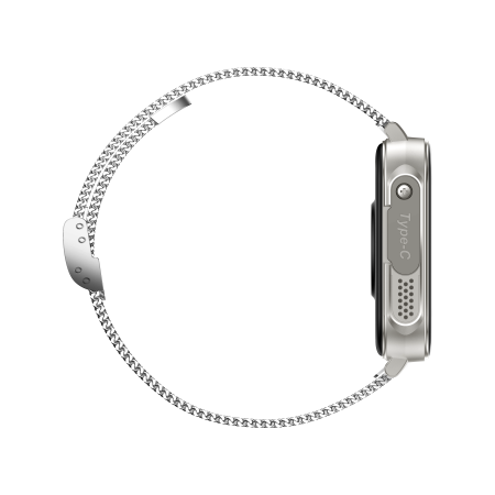 iSEN V96 Smartwatch, Grey, 1.83" HD, Heart Rate, Blood Pressure, Blood Oxygen (SpO2), Call Function, 280 mAh, IP67, Metal Strap, DaFit App, Music control, Weather, Android 5.2 / iOS 9.0 [13]