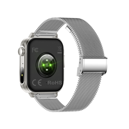 iSEN V96 Smartwatch, Grey, 1.83" HD, Heart Rate, Blood Pressure, Blood Oxygen (SpO2), Call Function, 280 mAh, IP67, Metal Strap, DaFit App, Music control, Weather, Android 5.2 / iOS 9.0 [11]