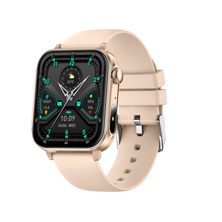 iSEN - iSEN V96 Okosóra, Arany, 1.83" HD, Pulzusszám, Vérnyomás, Véroxigén (SpO2), Hívás Funkció, 280 mAh, IP67, Szilikon Szíj, DaFit Alkalmazás, Zenevezérlés, Időjárás, Android 5.2 / iOS 9.0