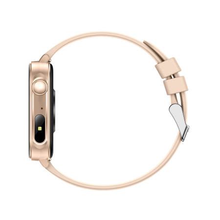 iSEN V96 Okosóra, Arany, 1.83" HD, Pulzusszám, Vérnyomás, Véroxigén (SpO2), Hívás Funkció, 280 mAh, IP67, Szilikon Szíj, DaFit Alkalmazás, Zenevezérlés, Időjárás, Android 5.2 / iOS 9.0 [9]