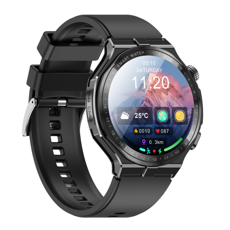 iSEN AD300 Smartwatch, Slot SIM 4G, Negru, 1.43" AMOLED, Descarcare Aplicatii, Monitorizare Sanatate, Moduri Sport, Bluetooth, Wi-Fi, Vreme, Muzica, NFC, GPS, 660mAh, Android 6.0 / iOS 10.2 [4]