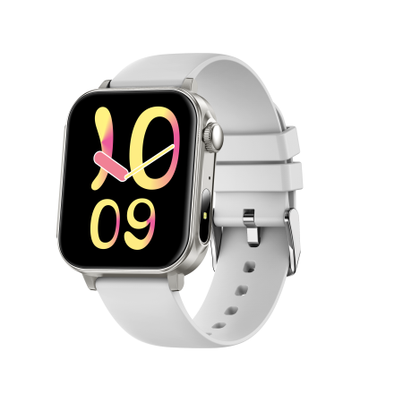 iSEN V96 Smartwatch, Alb, 1.83" HD, Ritm Cardiac, Tensiune Arteriala, Oxigen in Sange (SpO2), Functie Apel, 280 mAh, IP67, Curea Silicon, Aplicatia DaFit, Control Muzica, Vreme, Android 5.2 / iOS 9 [3]