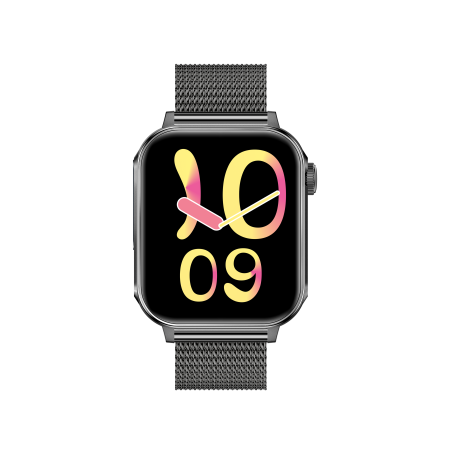 iSEN V96 Smartwatch, Negru, 1.83" HD, Ritm Cardiac, Tensiune Arteriala, Oxigen in Sange (SpO2), Functie Apel, 280 mAh, IP67, Curea Metal, Aplicatia DaFit, Control Muzica, Vreme, Android 5.2 / iOS 9 [10]