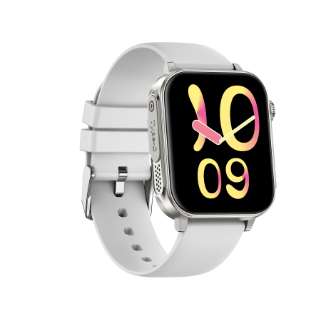 iSEN V96 Smartwatch, Alb, 1.83" HD, Ritm Cardiac, Tensiune Arteriala, Oxigen in Sange (SpO2), Functie Apel, 280 mAh, IP67, Curea Silicon, Aplicatia DaFit, Control Muzica, Vreme, Android 5.2 / iOS 9 [7]