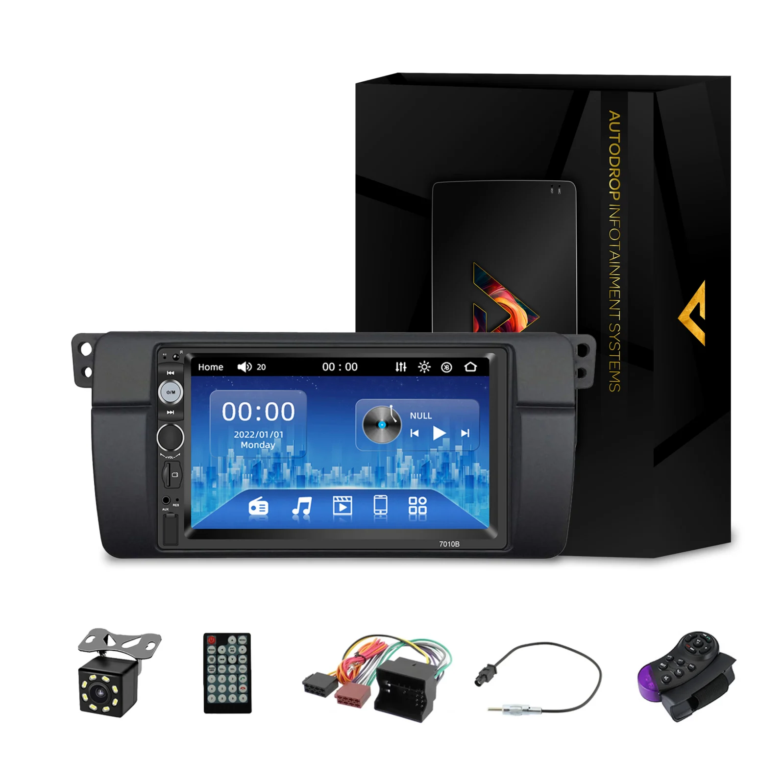 Seria 3 E46 1998-2005 - [KIT] MP5 Player pentru BMW E46, WinCE, Bluetooth, USB, CardSD, Camera Marsarier, Auxiliar, Mirrorlink, Touchscreen - AD-BGP7010B+AD-BGRBM0162DIN