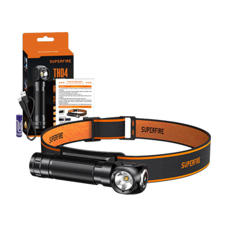 Lanterna frontala 2in1 Superfire TH04 - 600 lm, USB-C, 5 moduri, 127 m [1]